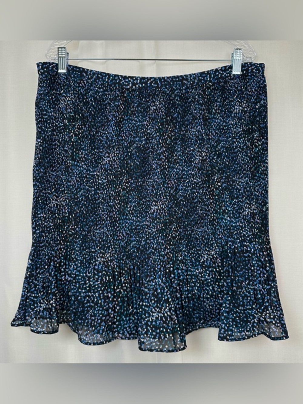 NWT Banana Republic Pleated Chiffon Mini Skirt 16T Tall Confetti Dot Abstract